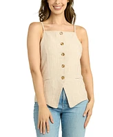 Bcx Juniors' Striped Square-Neck Sleeveless Vest