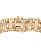 Men's Diamond Bracelet (4 ct. t.w) in 14k Gold-Plated Sterling Silver & Sterling Silver