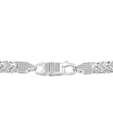 Macy's Men's Cubic Zirconia Franco Link 24" Chain Necklace in Sterling Silver