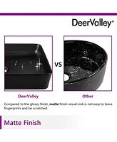 DeerValley 20" x 13'' Rectangular Vitreous China Vessel Bathroom Sink