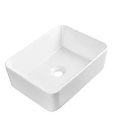 DeerValley Liberty 16'' x 12'' Rectangular Vitreous China Vessel Bathroom Sink