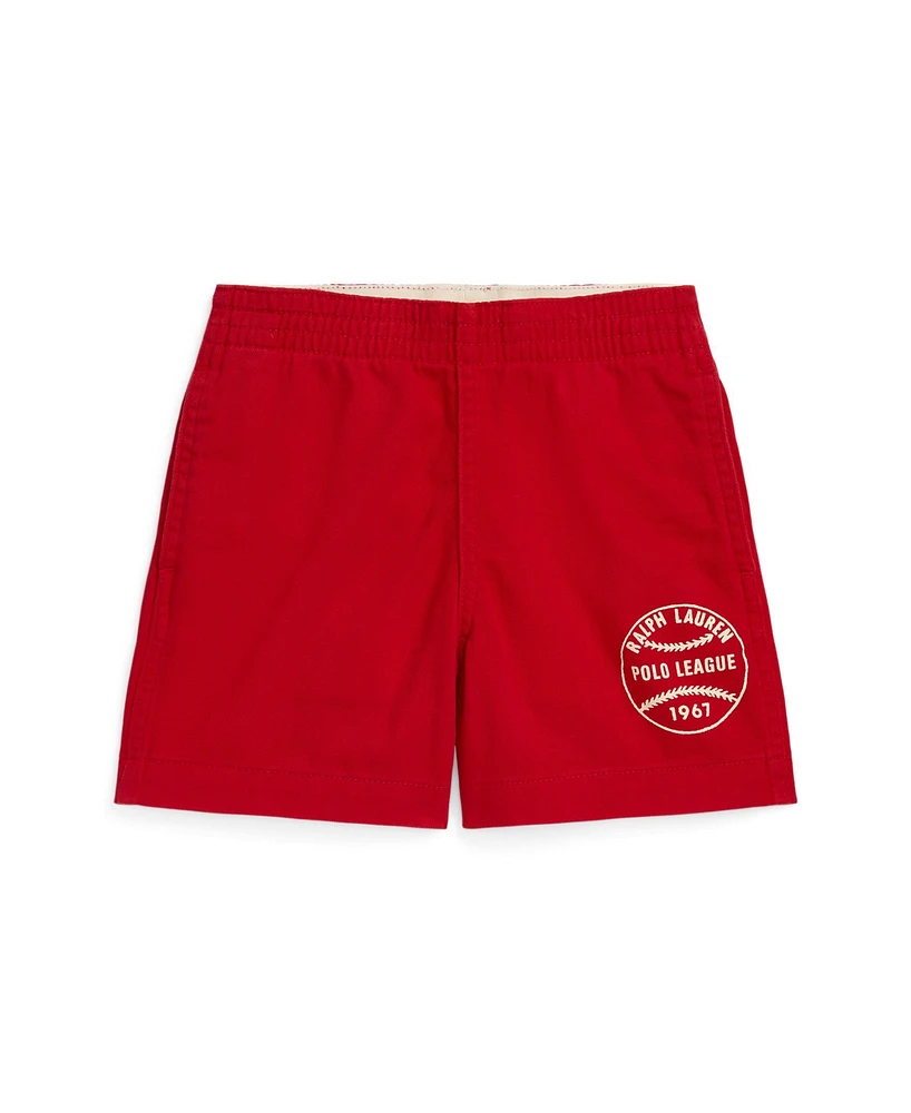 Polo Ralph Lauren Little Boys Baseball Print Cotton Twill Shorts