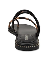 Nine West Women's Dashin Embellished Strappy Flat Sandals