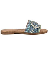 Nine West Women's Poland Woven Slip-On Flat Sandals