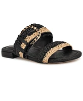 Nine West Women's Sameey Woven Slip-On Flat Sandals