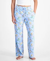 Love Tribe Juniors' Peanuts Floral-Print Lounge Pants