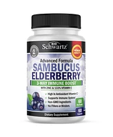 Sambucus Elderberry Capsules, Bioschwartz, Immune Boost with Zinc & 133% Vitamin C, 60ct