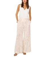 Vince Camuto Women's Printed Mid-Rise Wide-Leg Pants