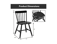Farmhouse Kitchen Chair Set of 2 with Rubber Wood Frame