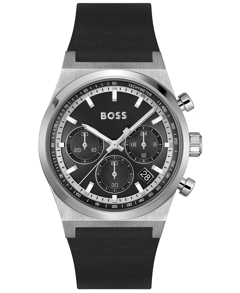 Hugo Boss Men's Candor Quartz Chronograph Leather Watch