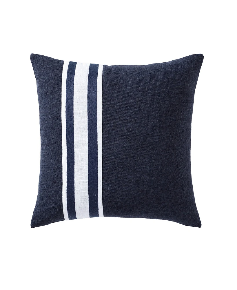 Nautica Sailor Harbor Embroidered Square Pillow, 20" X 20"