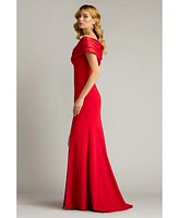 Tadashi Shoji Dalton Two-Tone Off-Shoulder Gown