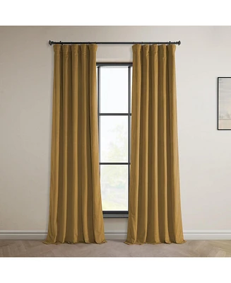 Half Price Drapes Retro Gold Heritage Plush Velvet Room Darkening Curtain