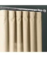 Half Price Drapes Sepia Tan Italian Faux Linen Room Darkening Curtain