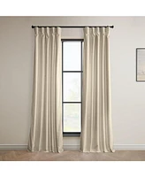 Half Price Drapes Angora Beige Signature Plush Velvet Hotel Blackout Curtain