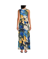 Lands' End Women's Cotton Modal Sleeveless Tie Waist Maxi Dress