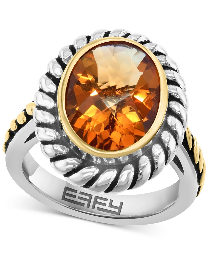 Effy Citrine (5-1/2 ct. t.w.) Oval Ring in Sterling Silver