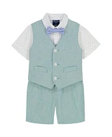 Nautica Baby Boys Shirt, Bowtie, Linen-Look Vest & Shorts