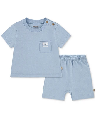 Huggies Baby Crepe Knit Jersey T-Shirt & Shorts, 2 Piece Set