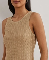 Lauren Ralph Women's Pointelle-Knit Sleeveless Sweater Dress