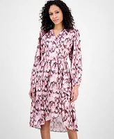 Boss Orange Women's Printed Long-Sleeve Fit & Flare Dress