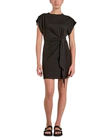 Elan Women's Side Tie Cotton Mini Dress