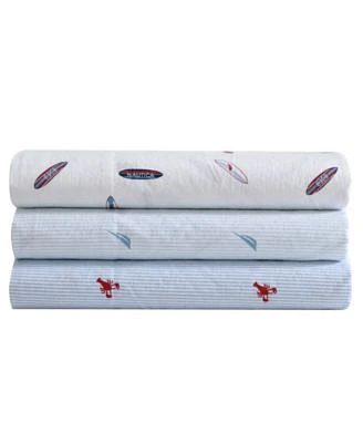 Nautica Printed Cotton Percale Sheet Set