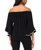 Msk Plus Off-The-Shoulder 3/4-Embellished-Cuff Top
