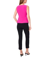 Msk Women's V-Neck Sleeveless Twist-Front Top