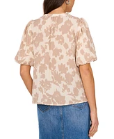 Vince Camuto Women's Puff-Sleeve Printed Top