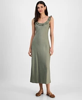 And Now This Women's Ruffle-Trim Scoop-Neck Slip Dress, Exclusively at Macy's