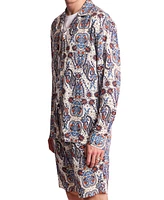Paisley & Gray Men's Slim Fit Long Sleeve Button-Front Camp Shirt
