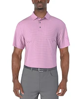 Pga Tour Men's Short Sleeve Geo Print Polo Shirt