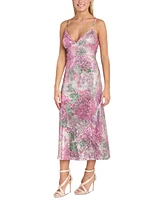 Morgan & Company Juniors' Sequined Empire-Waist Midi Dress