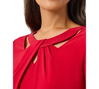 Kasper Twist-Neck Top