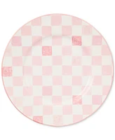 Mackenzie-Childs Pink Check Dinner Plate