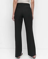 Dkny Women's Pintuck Mid-Rise Flare-Leg Pants