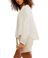 Free People Women's Valley Cotton Double-Cloth Shirt