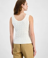 Tommy Hilfiger Women's Cotton Cable-Knit Sweater Tank Top