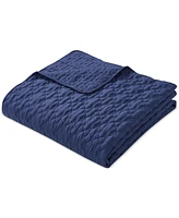 Seventh Studio Leaf Solid Pinsonic Microfiber -Pc. Quilt Set