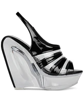 Jeffrey Campbell Slo-Mo Vinyl Platform Wedge Sandals