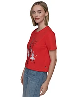 Karl Lagerfeld Paris Women's Girls With Eiffel Tee