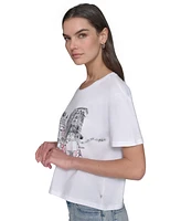 Karl Lagerfeld Paris Women's Scene Bonjour T-Shirt