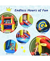 Inflatable Water Slide Castle Kids Bounce House with 480W Blower