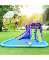 Inflatable Water Park Mighty Bounce House with Pool Ultimate Outdoor Playset for Kids