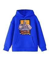 Street Fighter Birdie Character Art Boy's Royal Blue Sweatshirt-xl