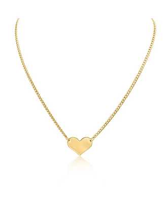 Non-Tarnishing 14k Gold Filled Curb Chain with Heart Connector