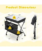 Gouun Portable Adjustable Height Newborn Nursery Organizer with Wheel