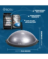 Bosu Home Gym The Original Balance Trainer with 25 Inch Diameter and Included Hand Pump for Workout Exercise Equipment, Silver