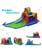 Inflatable Kids Bounce House Castle with Blower Fun and Durable Playset for Outdoor Entertainment